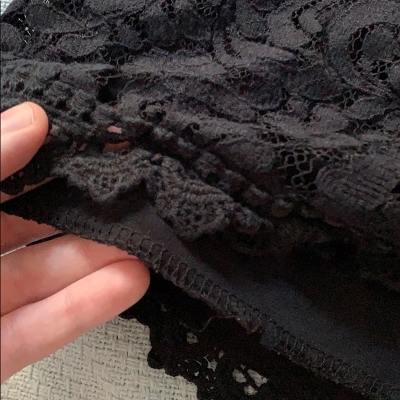 High Waisted Black Lace Shorts w Elastic Waistband - Picture 9 of 9